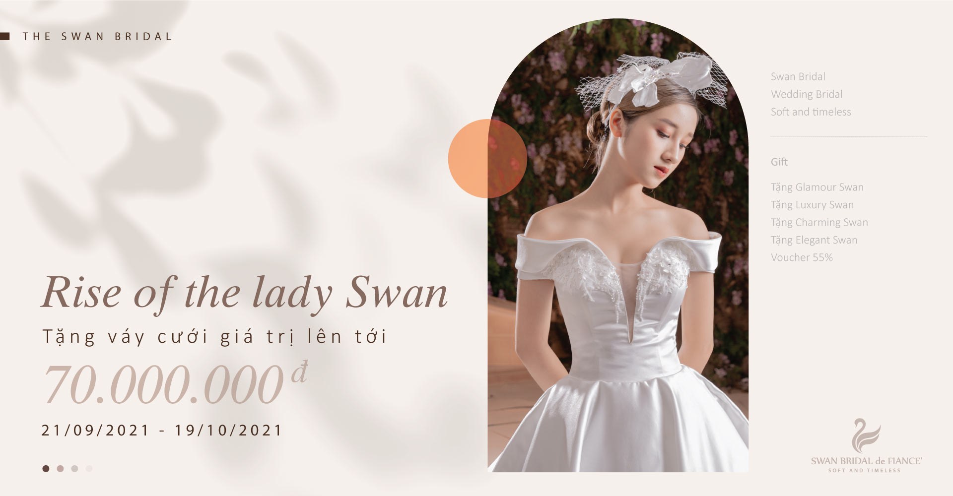 váy cưới swan bridal 