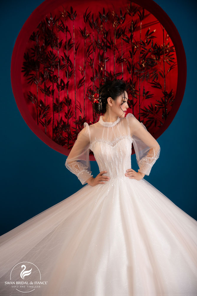 Swan Bridal- xu hướng váy cưới thu đông 2019